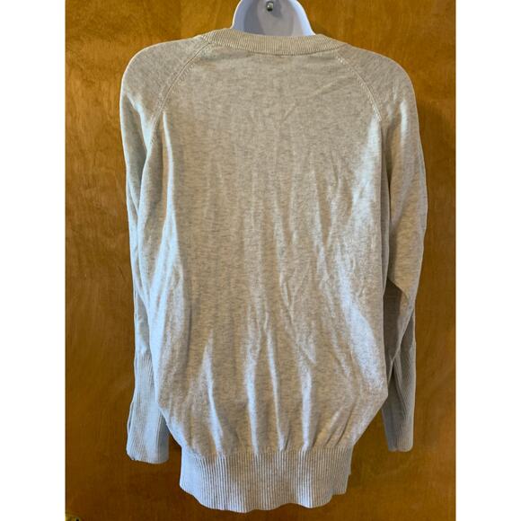 All Saints Suzie Small Snap Sleeve Gray Women's Sweater - Picture 2 of 6